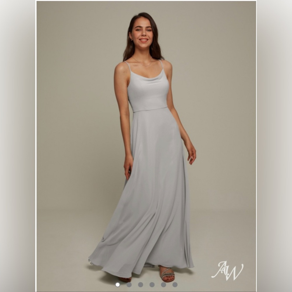 AW Bridal Silver Grey Floor Length Dress